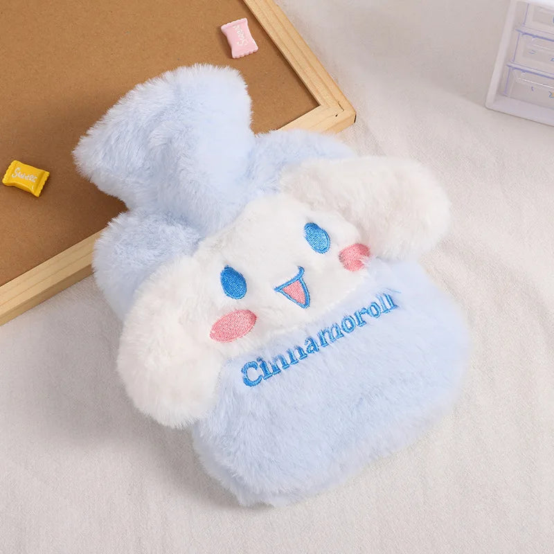 Sanrio Plush Hand Warmer Heat Pack Cute Hello Kitty Kuromi Cinnamoroll Melody Reusable Heating Hot Water Bottle Bag Girls Gifts